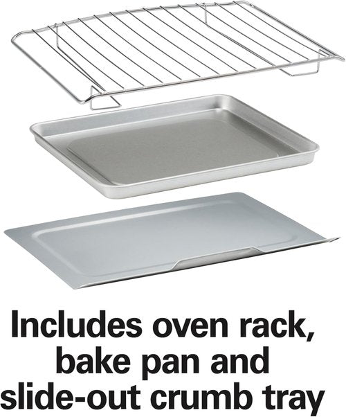 Hamilton Beach Toaster Oven & Pizza Maker - Large 4-Slice Capacity, Stainless Steel Finish