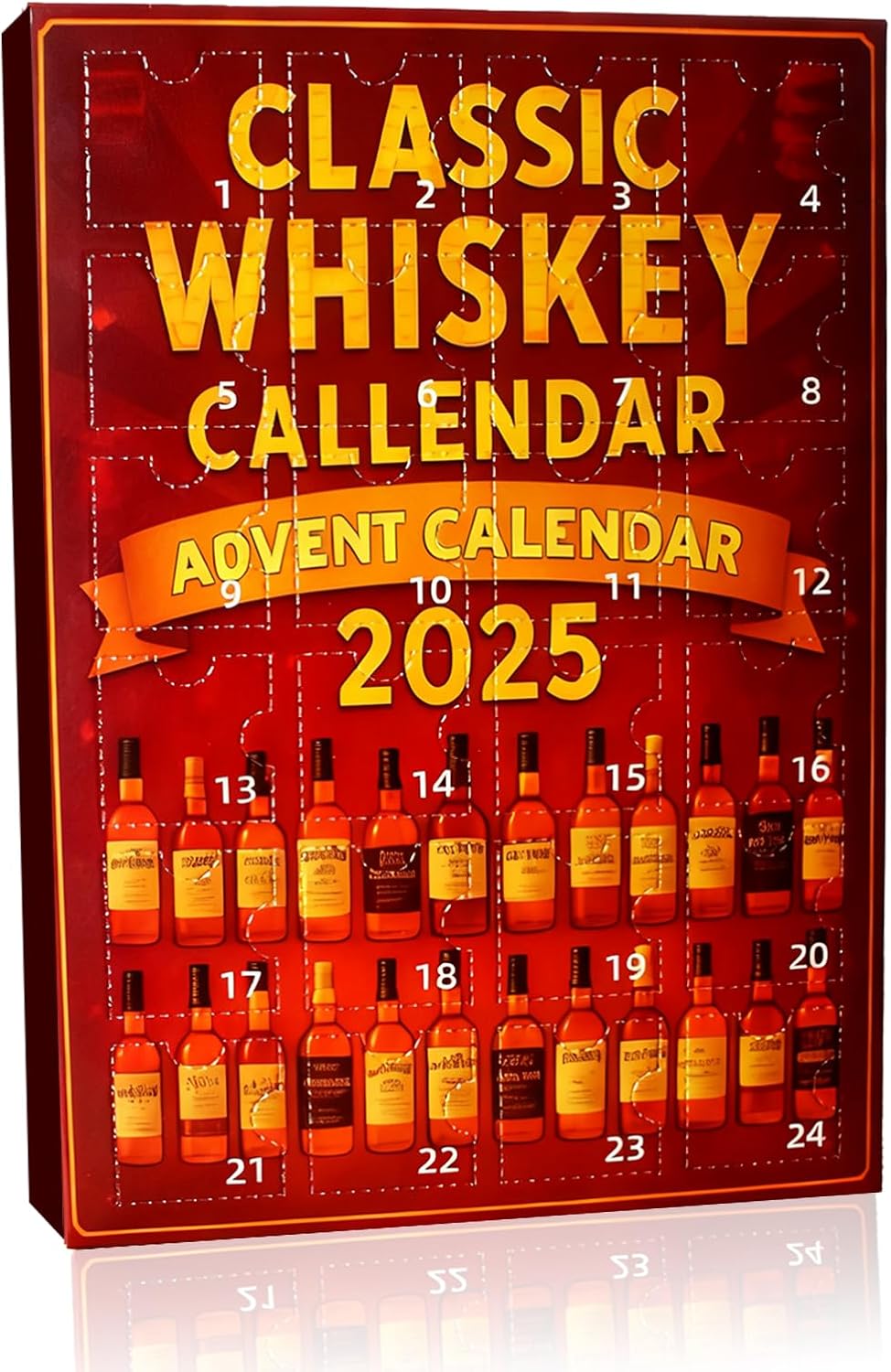 2025 Whiskey Advent Calendar - 24-Day Tasting Journey Through Global Whiskey Flavors (Brown)