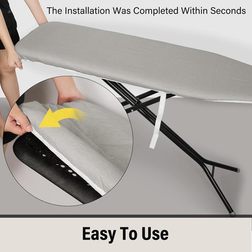Iwtmm Ironing Board Cover - Heavy-Duty Silicone Coating & Scorch-Resistant Padding | Fits 15 x 54 Inches