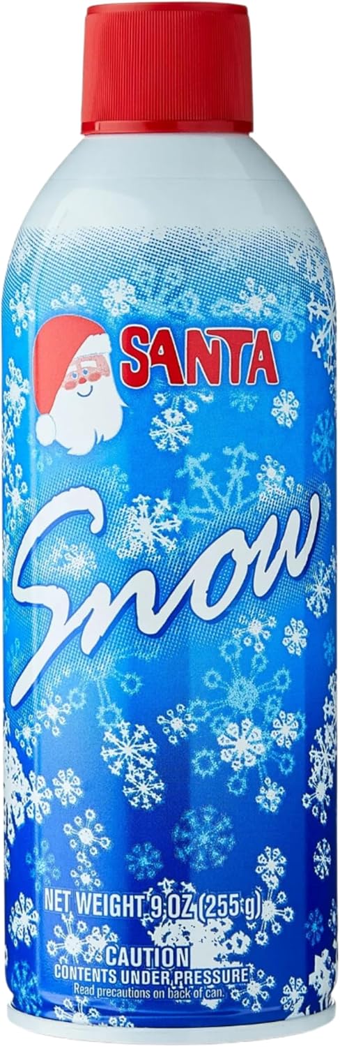 Santa Snow Spray - 2 Pack 9oz Aerosol Cans for Festive Holiday Decorations