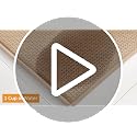 ACCUMTEK Memory Foam Bath Mat - Absorbent Waffle Weave Rug, 24" x 17", Black
