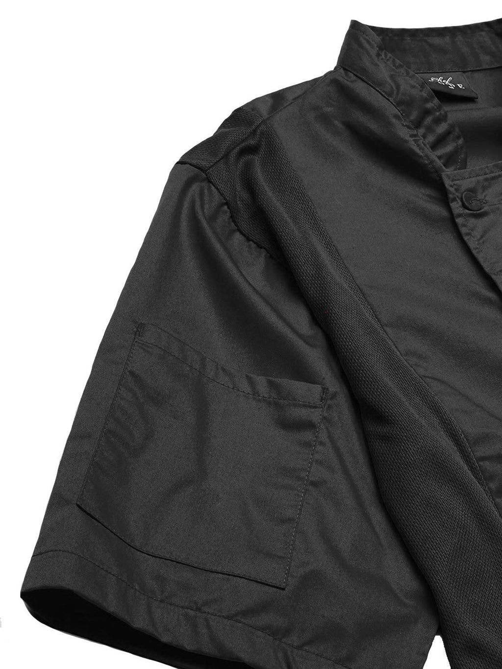 Chef Code 2-PACK Cool Breeze Side Vent Chef Coat (Black, XL)