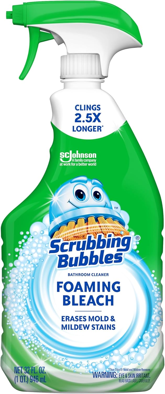 Scrubbing Bubbles Foaming Bleach Bathroom Cleaner - Disinfectant Spray for Mold & Mildew, 32oz