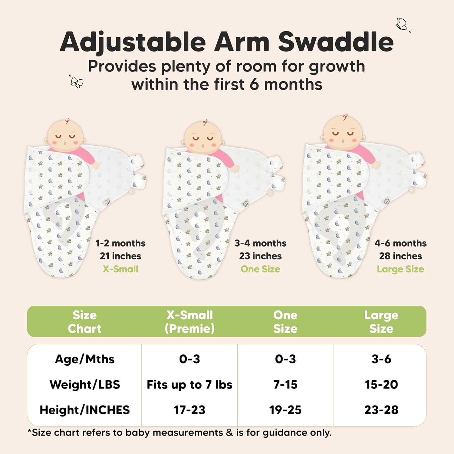 Skiennix Organic Baby Swaddle Sleep Sacks - Soft & Snug for Newborns 0-3 Months | 3-Pack (Cosmo, OS)