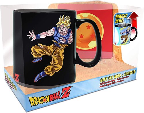 ABYSTYLE Dragon Ball Z Goku vs Buu Heat Change Mug - 16 Fl Oz Ceramic Anime Collectible with Coaster