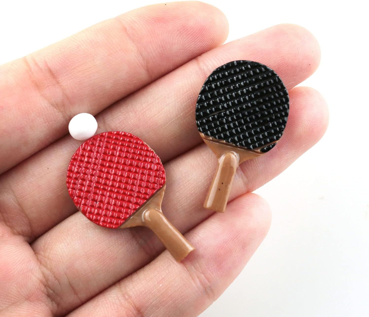 TAODAN Mini Table Tennis Racket Set - 3-in-1 Dollhouse Ping-Pong Toys (2 Rackets, 1 Ball)