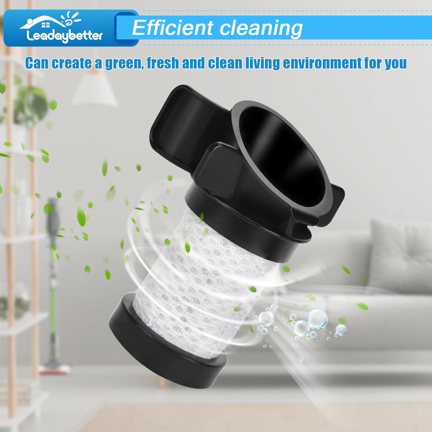 Leadaybetter Vacuum Filters Replacement for Shark ION Flex Duo Clean IF100 IF200 IF201 IF202 IF251 IF252 IF281 IF282 IF285 IR141 IR142 UF280 X30 X40 F60 F80 IC205, Compare to Part #XPREMF100&XPSTMF100