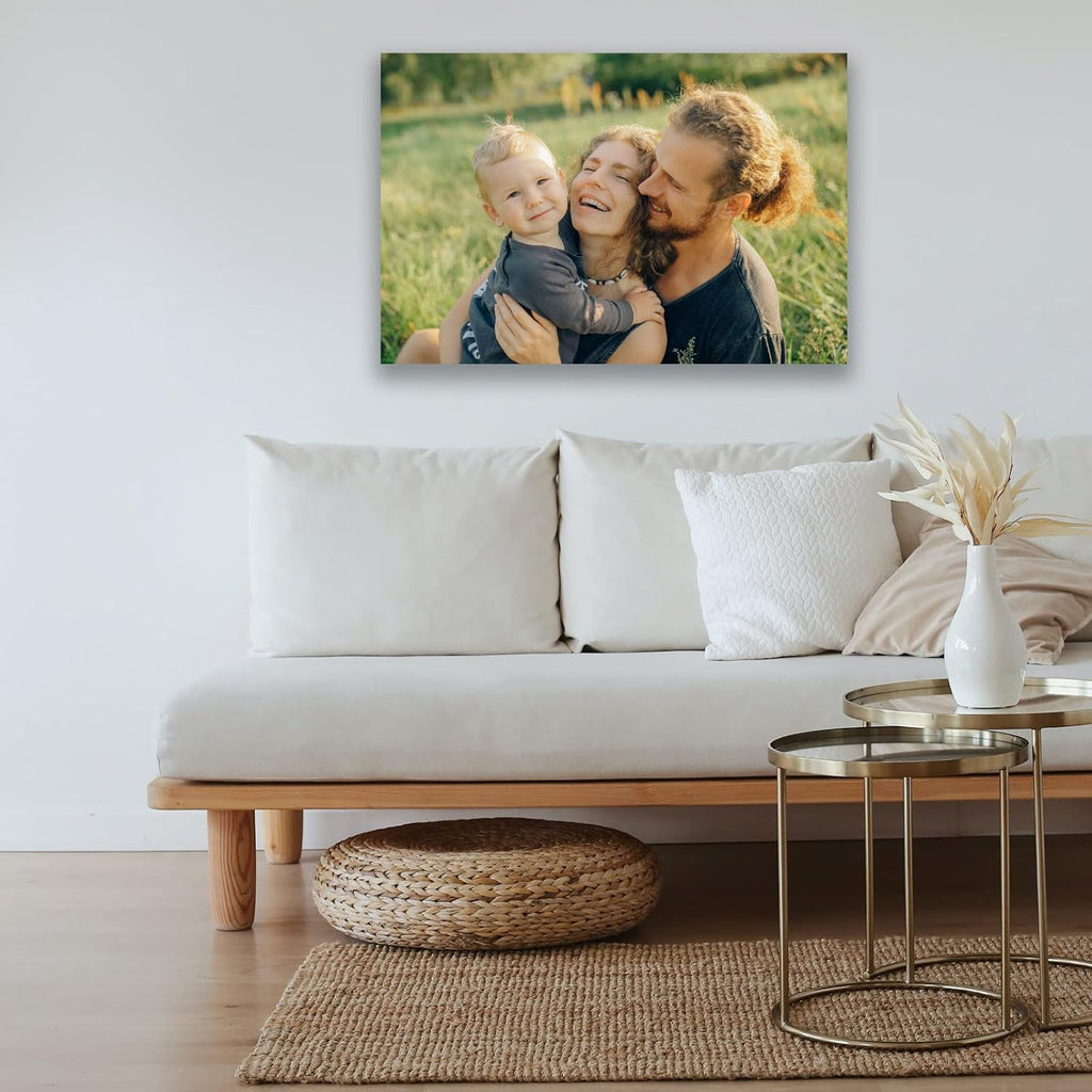 Skiennix Custom Canvas Prints - Personalized Wall Art with Your Photos | 16x20 Framed Canvas for Family & Pet Gifts