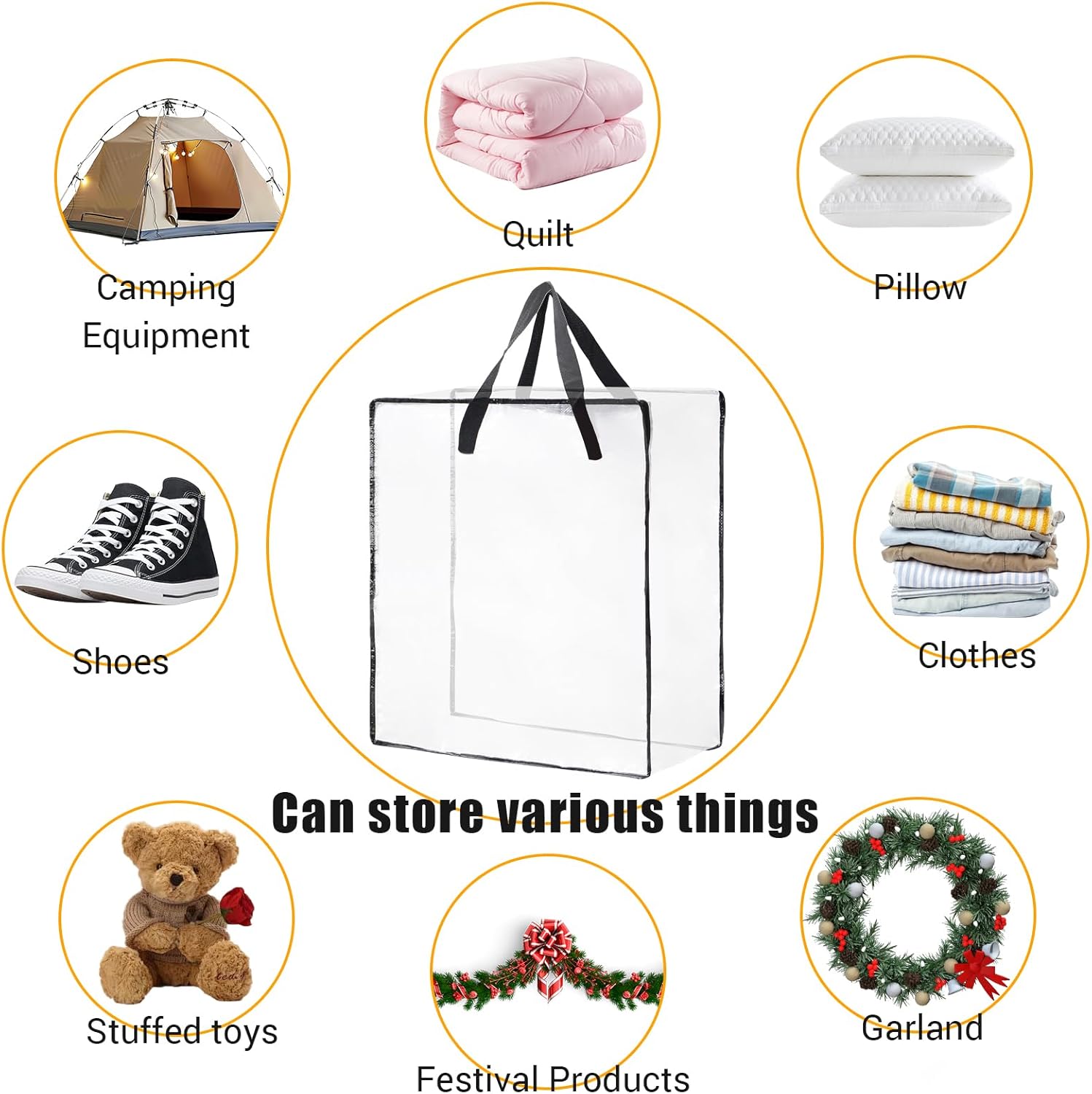 Skiennix Wreath Storage Bag - 26-Inch 95L Container for Holiday Decor & Home Organization