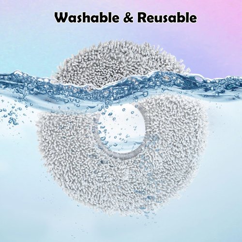 8 Pack Mop Pads for Dreame L40/X40/X50/L50/X30/L20/L40s Ultra/L10s Pro Ultra/L10s Ultra Gen2/X60 Max Ultra, for Mova V50/E40/P10/P50 Pro Ultra, Robot Vacuum Reusable Microfiber Mop Cloth Accessories