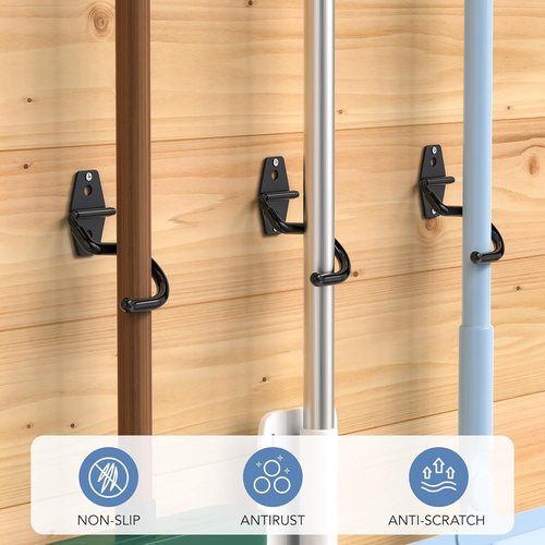 HUPBIPY Heavy-Duty Metal Garage Hooks - 6 Pack S Hooks for Tool Hangers & Garden Storage