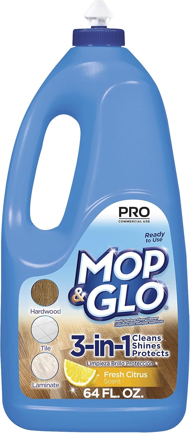 Mop & Glo Professional Floor Cleaner - Multi-Surface, Fresh Citrus Scent, 64 Oz