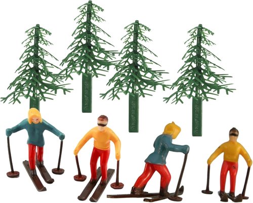 Evergreen Trees Winter Cake Topper Set - Perfect Decoration for Skiers | Festive Wonderland Theme