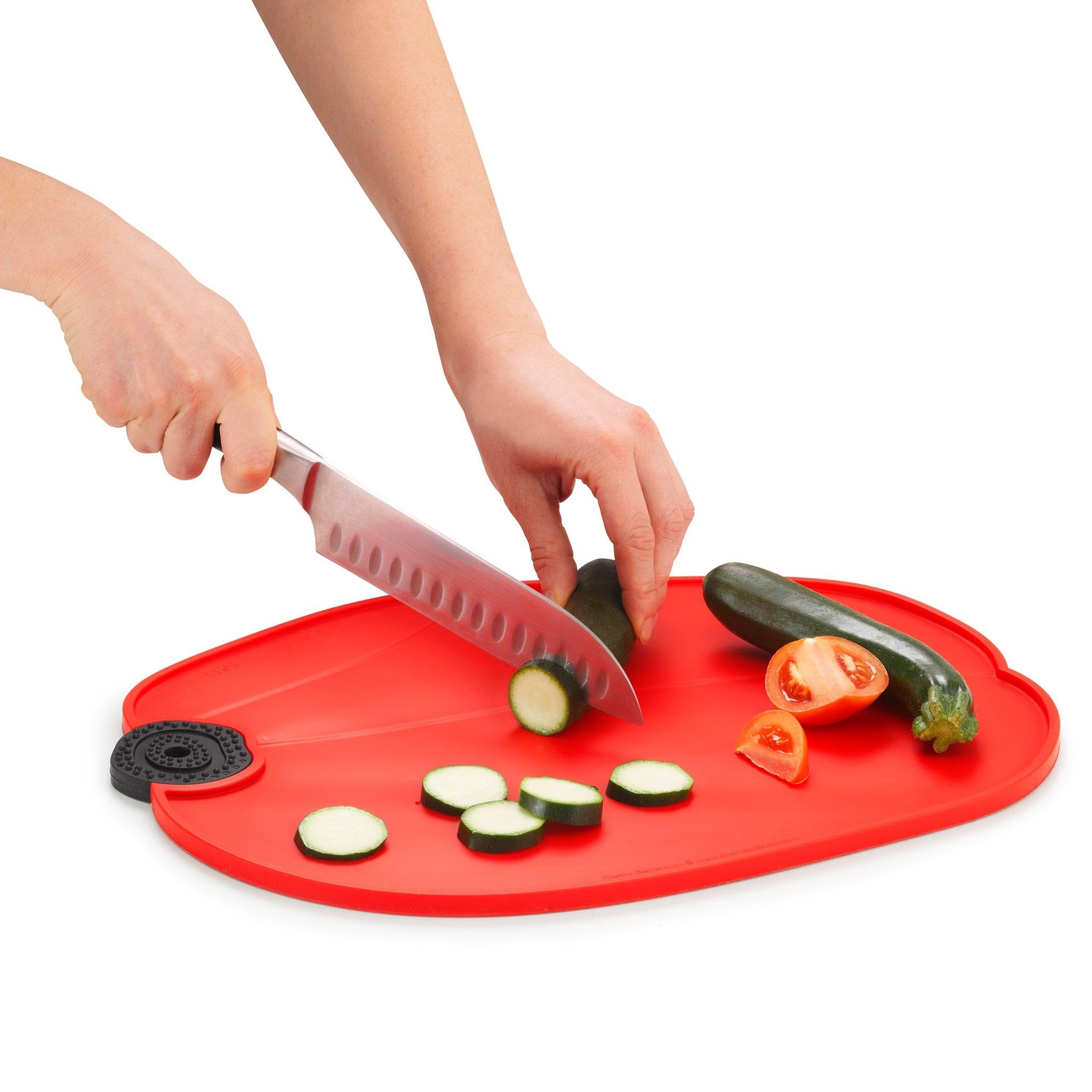 Charles Viancin Large Silicone Cutting Board – Poppy Design Flexible Cutting Mat – 12 x 16 Inches