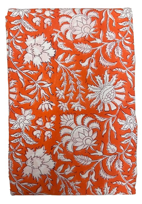 Seasons Made Simple Orange Cotton Floral Tablecloth, 72 x 120 inches, Decorative Tablecloth, Fall, Thanksgiving, Orange Tablescape, Autumn Pattern