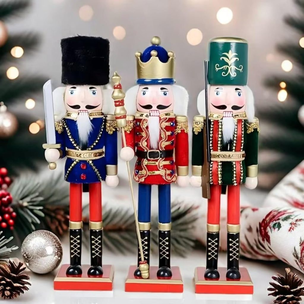 Regine Switzerland 15-Inch Christmas Nutcracker Figure - Hand-Painted Wooden Holiday Decor