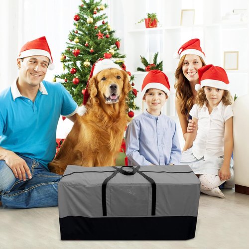 Christmas Tree Storage Bag by [Brand Name] - Heavy Duty 600D Oxford for Up to 8 Ft Trees | Durable Zipper & Handles, Gray