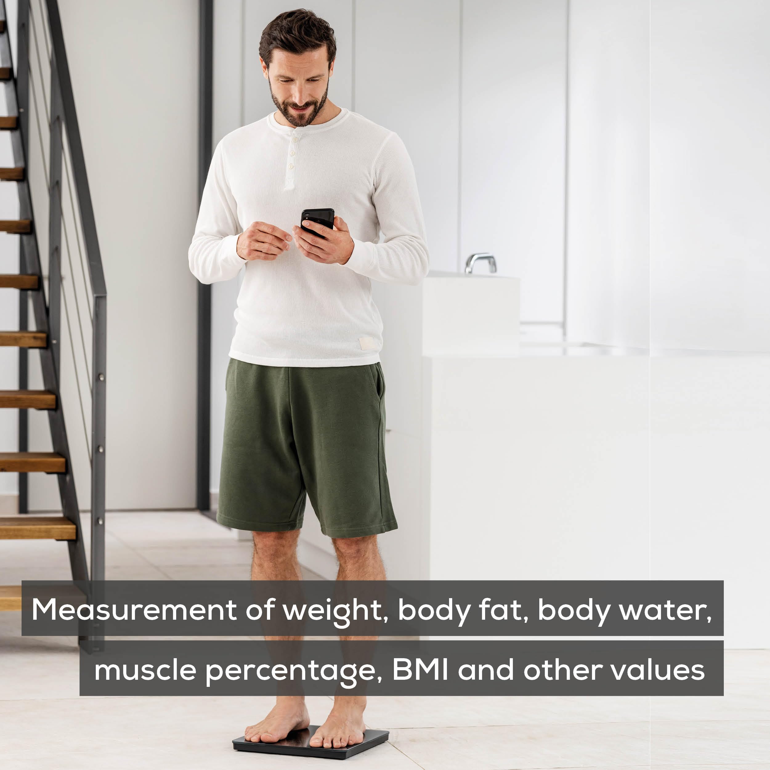 Beurer BF500 Smart Body Analysis Scale with Bluetooth & App, Accurate Digital Diagnostic Scale Measures Body Fat, Muscle Mass, Caloric Needs, 396 lbs, XL Display