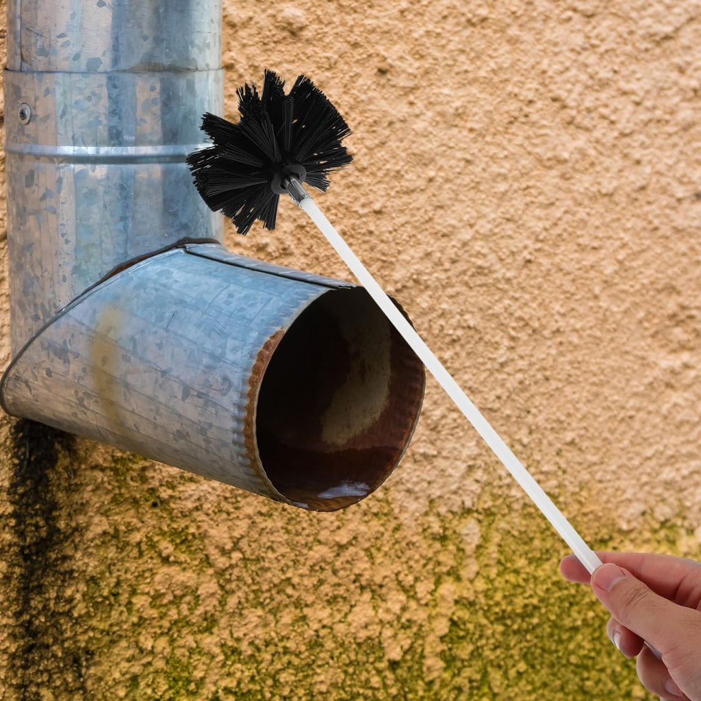MAGICLULU Chimney Sweep Pro Kit - 30ft Interlocking Rods & 6” Dual Brush Heads | Efficient Dryer Vent Cleaner