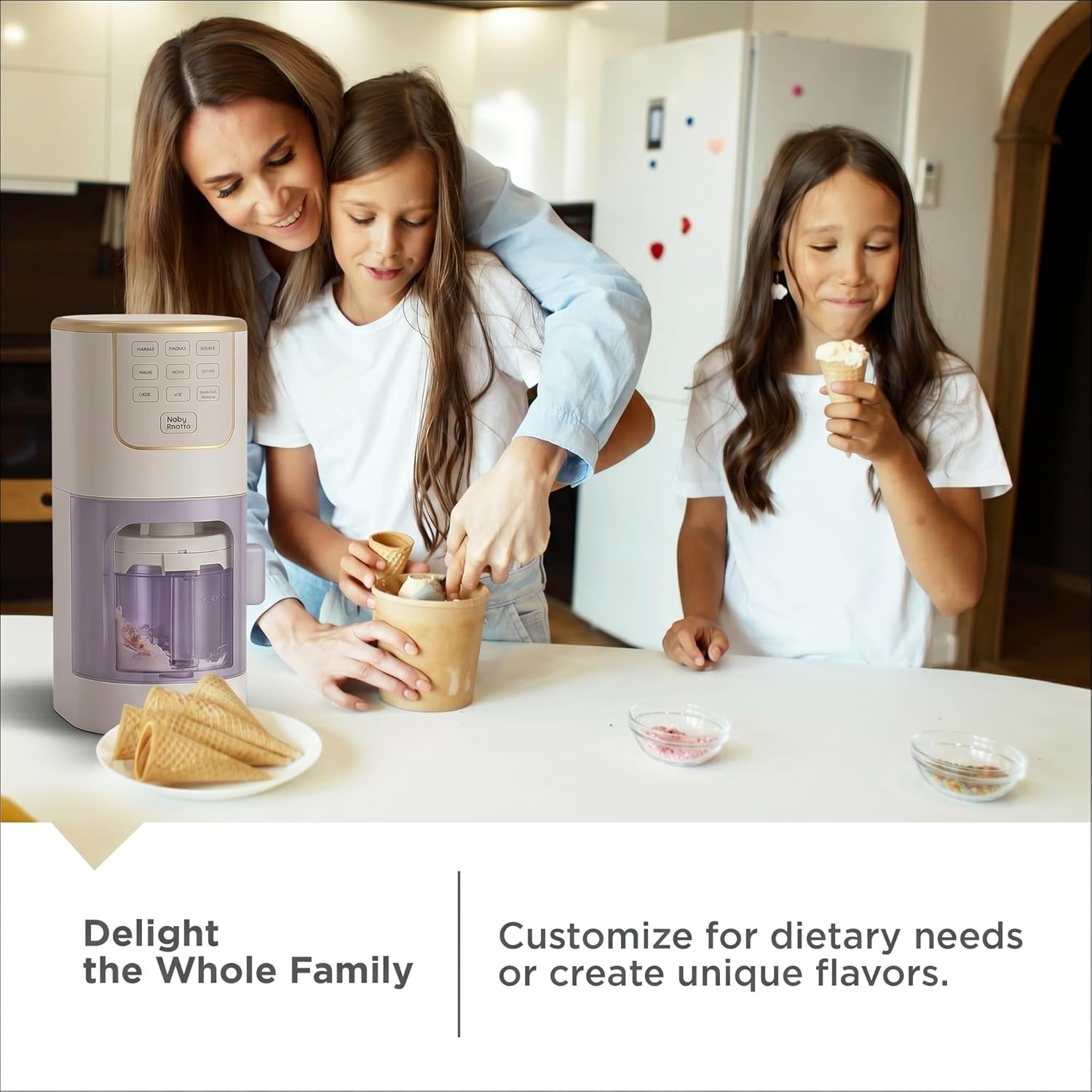 BLACK+DECKER Ice Cream Maker - Create Delicious Keto, Dairy-Free Ice Cream & Gelato at Home | Family-Friendly Design