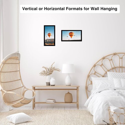 JCJMY 5x9 Black Picture Frame - Versatile Wall & Tabletop Display with Shatter-Resistant Plexiglass
