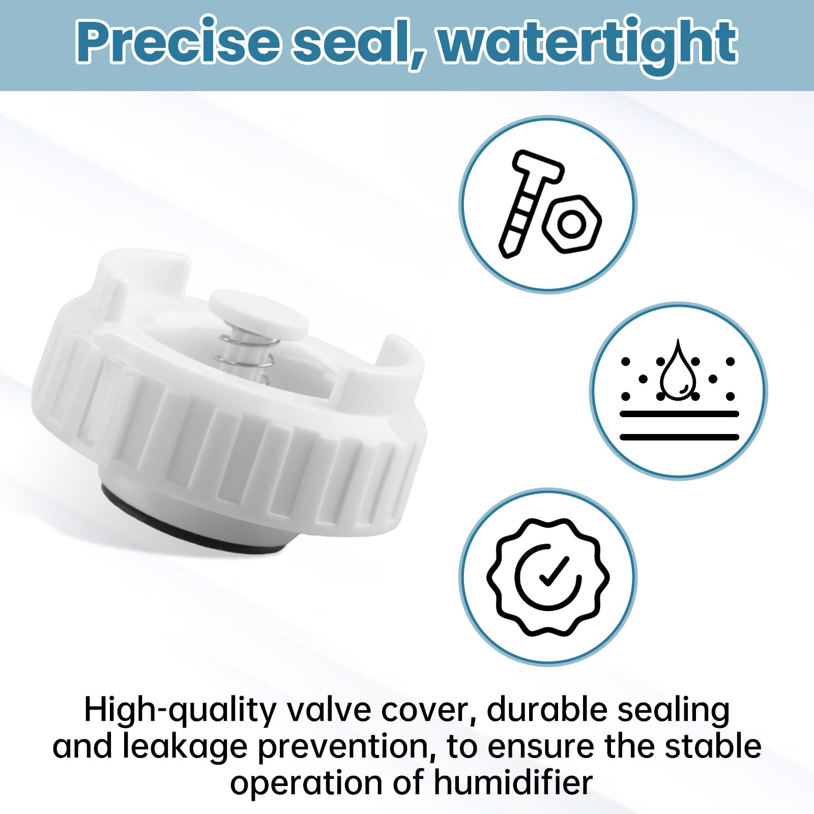 Aulpq Humidifier Bottle Valve Cap, for Emerson Moistair EA1407, HD1407, HD1409, EA14070, HD14070,Also for Essick 509229-1,819024,822419-2,and for Kenmore 758.141060, 758.141062, 758.14160,-2 Pcs