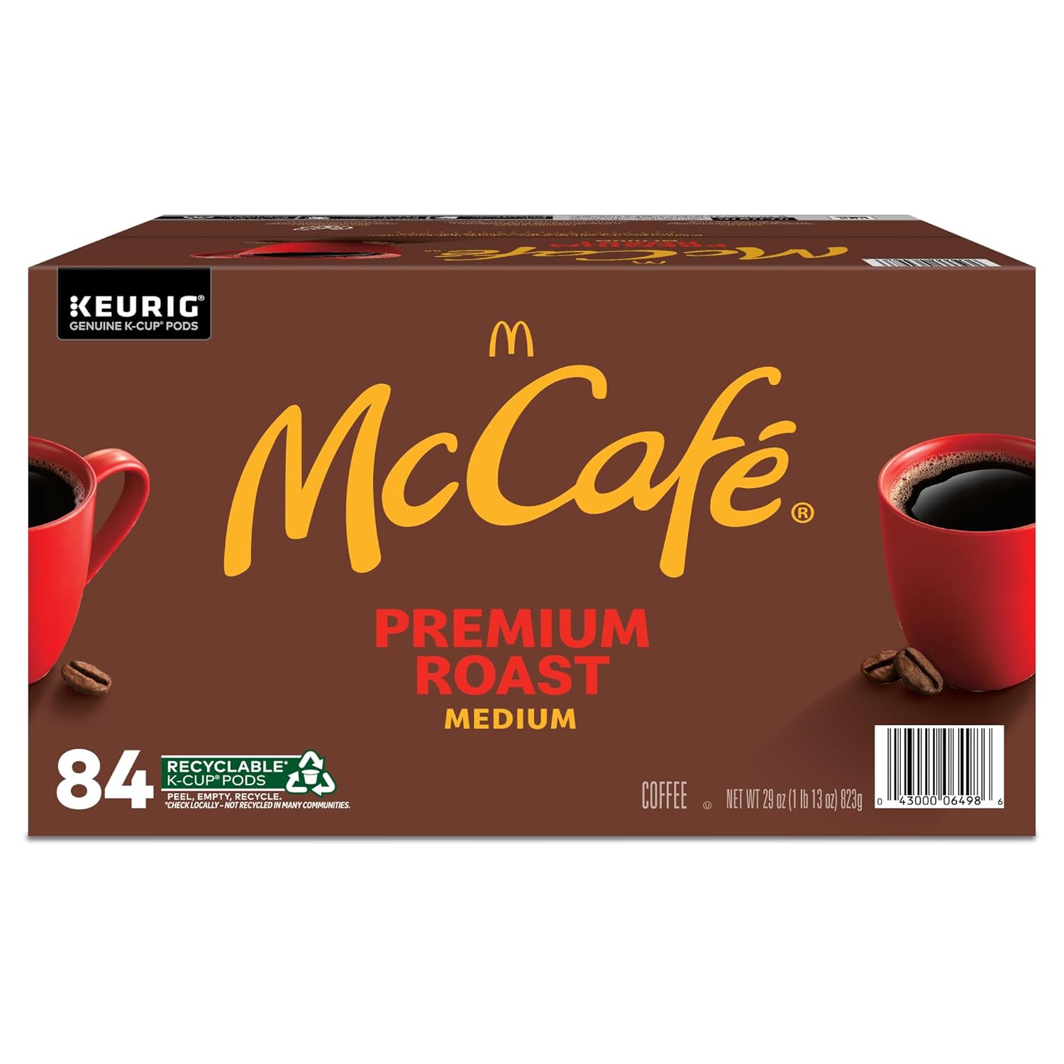 McCafe Premium Roast Coffee - Medium Roast Single Serve K-Cup Pods | 84 Count for Convenient Brewing