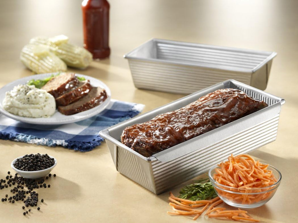 USA Pan Bakeware | Aluminized Steel Meat Loaf Pan with Insert - Durable & Non-Stick Design
