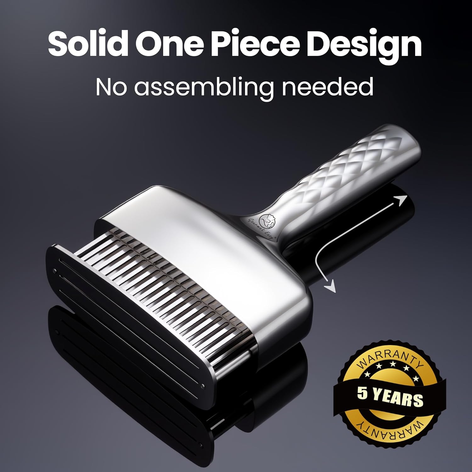 Meat Tenderizer Tool - Stainless Steel Blade with Extra Long Handle | Rustproof One-Piece Design
