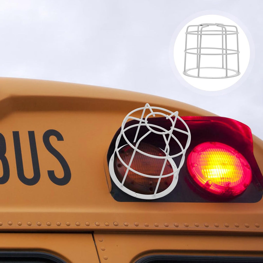Uonlytech School Bus Warning Light - Explosion-Proof Protective Mesh Wire Cage | 4.96 Inch Safety Guard