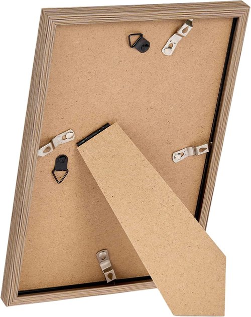 JCJMY 7x10 Picture Frame - Rustic Brown Wall Mounting for Horizontal or Vertical Display