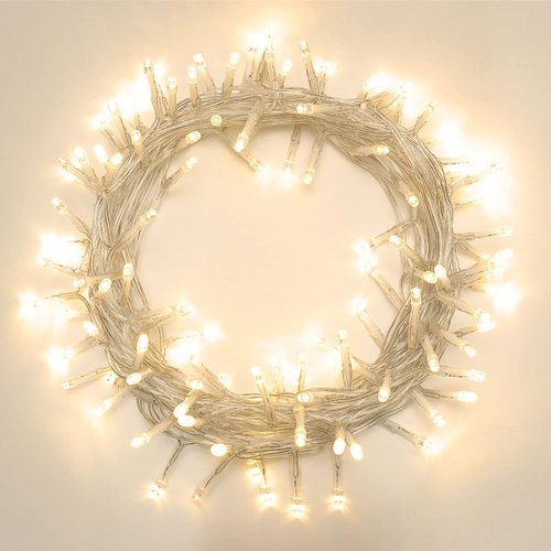 120 LED Battery-Powered String Lights by [Brand Name] - IP65 Waterproof Fairy Lights with 8 Modes & Timer | Warm White for Indoor/Outdoor Decor