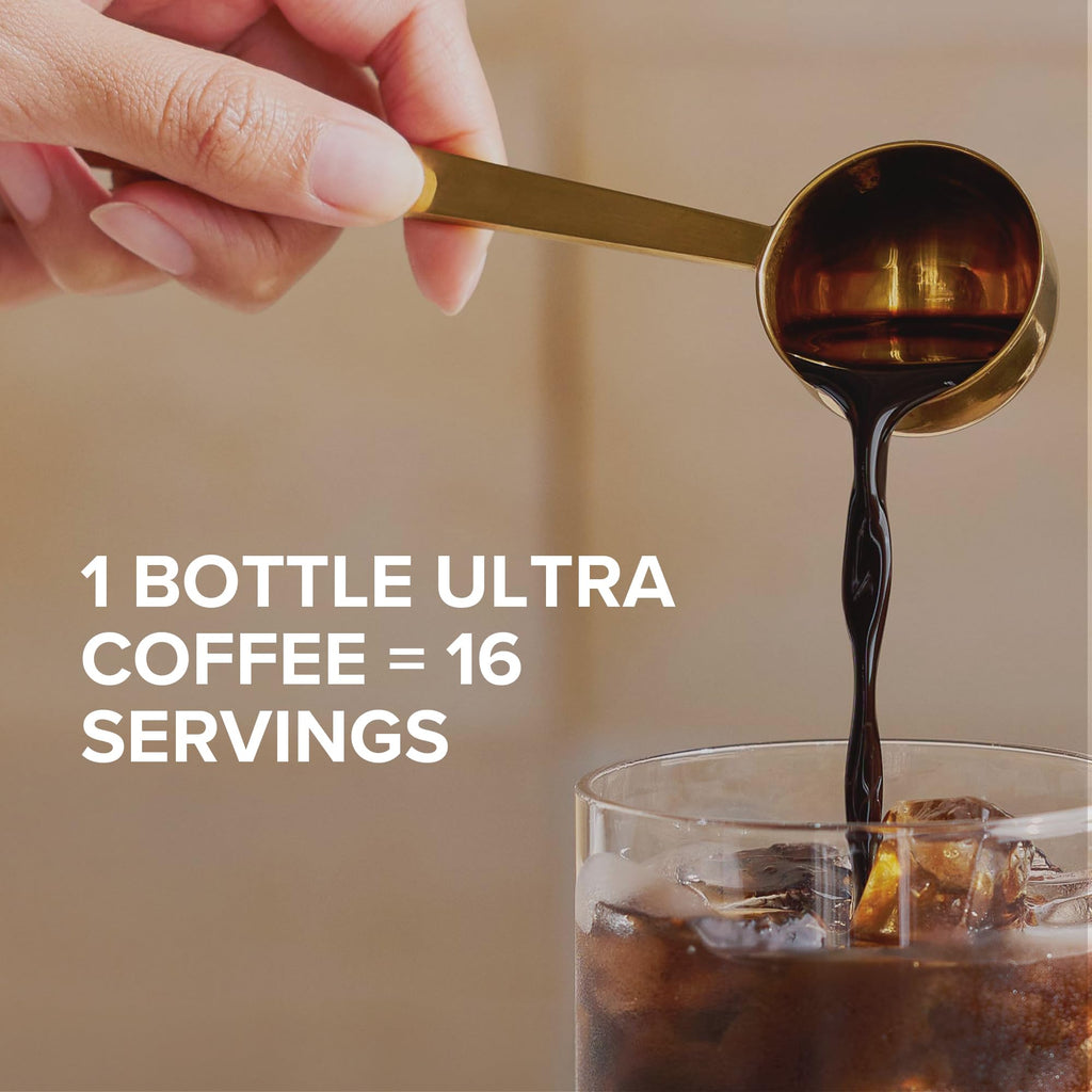 Peet's Coffee, Ultra Coffee Concentrate, Instant Hot, Cold Brew, or Iced Coffee, 100% Arabica Coffee - Espresso Forte, 8 Fluid Ounce Bottle (16 Servings)