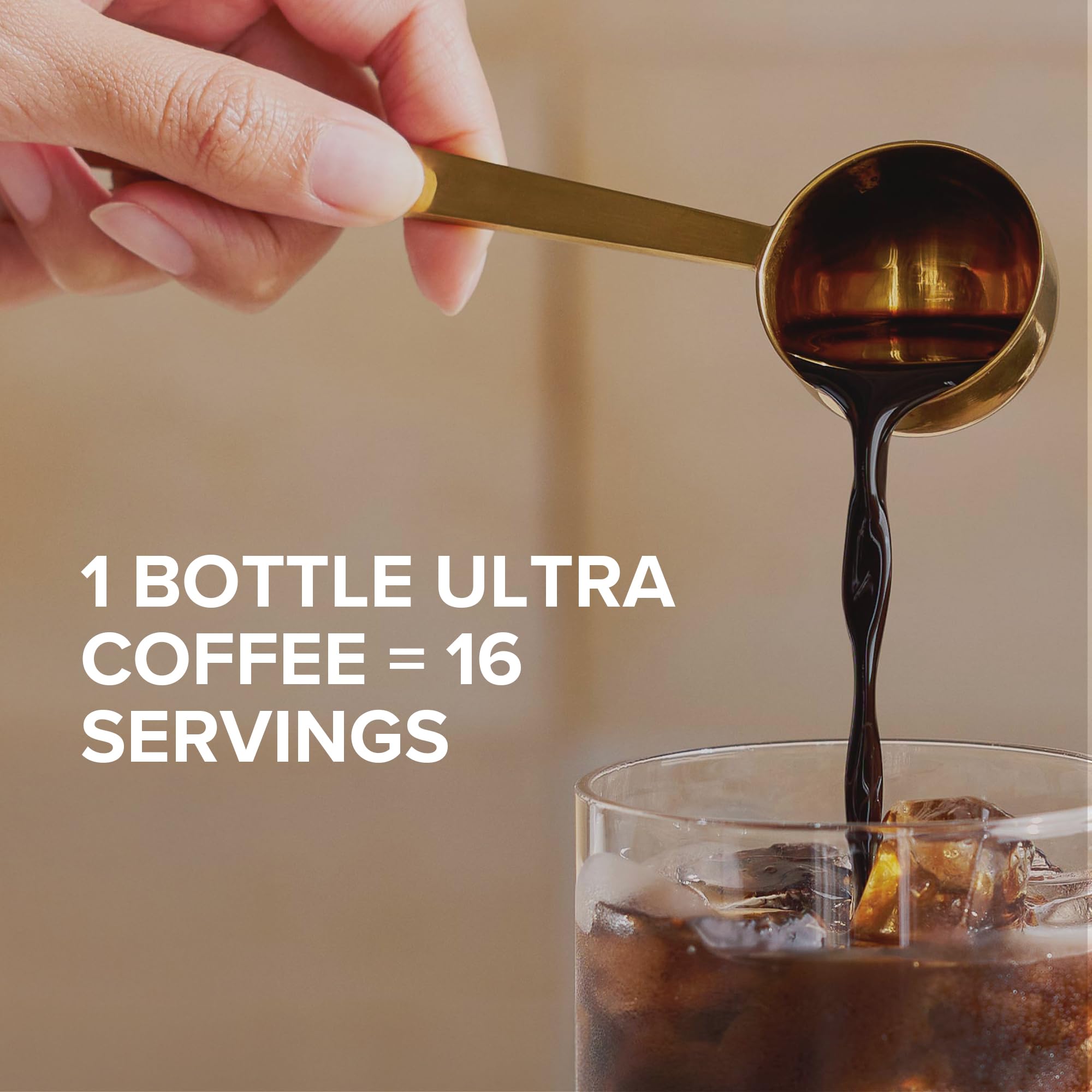 Peet's Coffee, Ultra Coffee Concentrate, Instant Hot, Cold Brew, or Iced Coffee, 100% Arabica Coffee - Espresso Forte, 8 Fluid Ounce Bottle (16 Servings)
