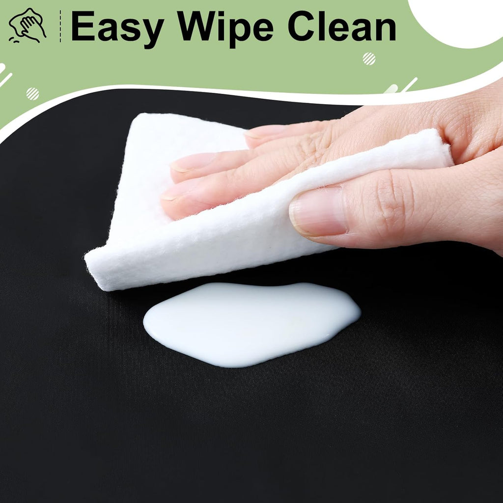 Misaya Disposable Plastic Tablecloths - Waterproof & Leakproof 54 x 108 Inch Black Covers for Parties & Picnics