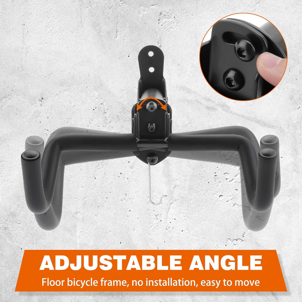 Skiennix Bike Rack - Durable Wall Mount Bicycle Storage Hook for Indoor Use | 2-Pack