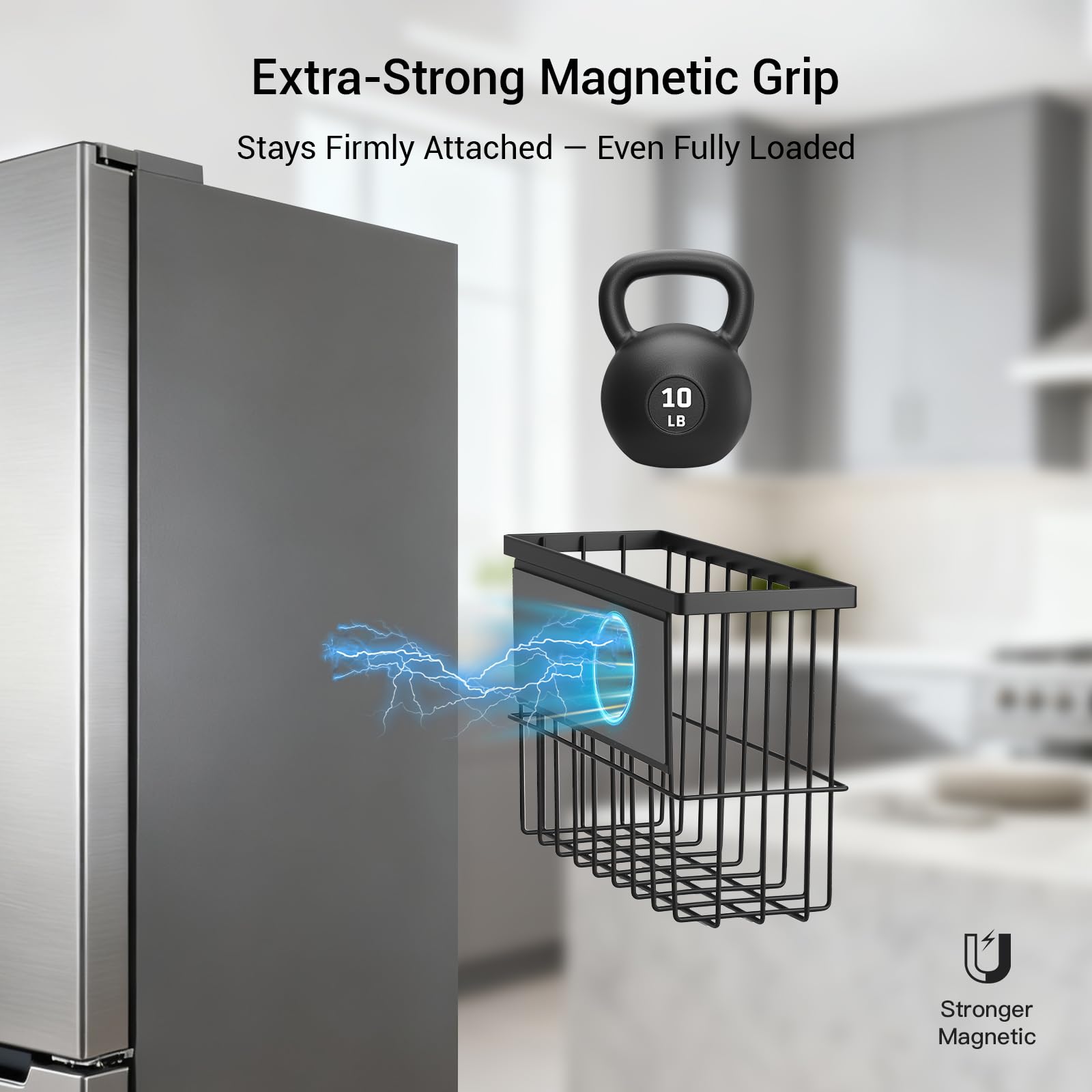 2-Pack Magnetic Basket, Dryer Ball Holder for Laundry Room Organization