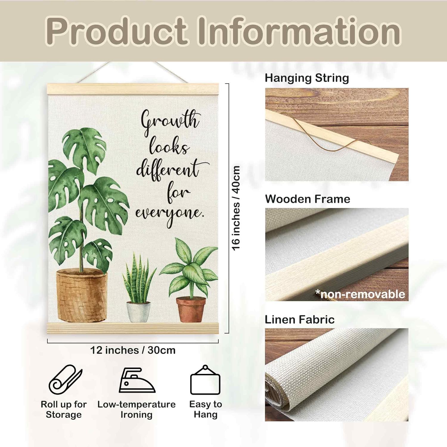 TLESKE Mental Health Wall Art Poster - Inspirational Decor for Therapy Offices | 12x16 with Hanger Frame