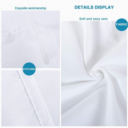FLXXIE Pillow Cases - Soft Microfiber Standard Size Pillow Covers | Wrinkle & Stain Resistant, 2-Piece Set, 20x26, White