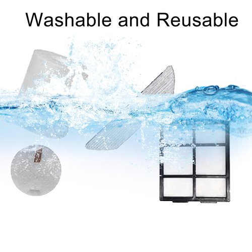 Replacement Parts for Shark AV2800ZE RV2820YE RV2820ZE AV2820S AV2820XEUS AV2820AE AV282BVEUS RV2800AE RV2800S RV2800XTUS RV2800AECA Vacuum Cleaner,Main Brush Side Brush Filters Foam Filter Mop Pads