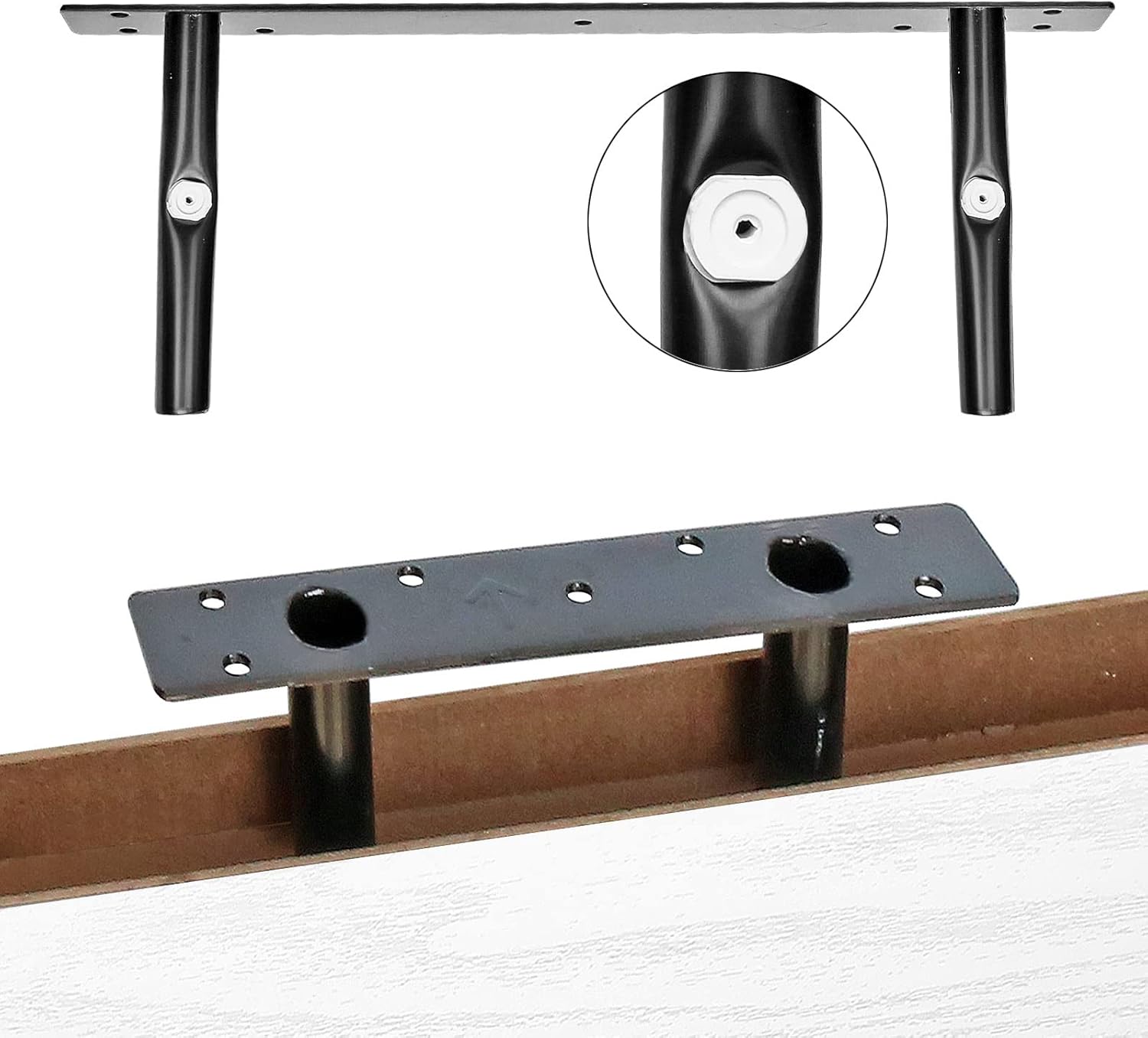 QEEIG Bathroom Shelves Over Toilet - Wall Mounted Floating Storage for Toilet Paper | Set of 3, 16 Inch, White