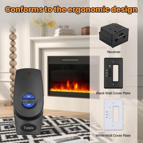 Gas Fireplace Remote Control Kit for Millivolt Valve, On/Off Fireplace Remote Control for skytech, Ambient, Majestic Fireplace and More, 5 Year Warranty