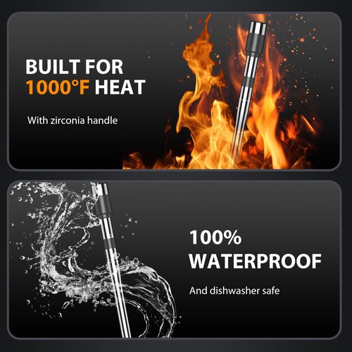 AI Smart Wireless Meat Thermometer, 10X Enhanced Signal and Stability, with High-Accuracy Sensors, Standalone Display Base, Instant Read LCD & App Control for Kitchen,BBQ,Oven,Grill,Air Fryer