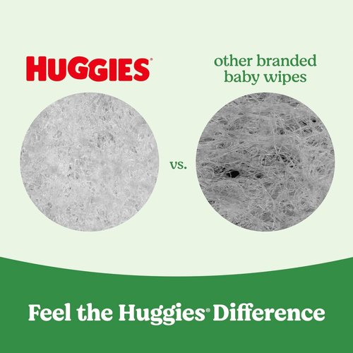 Huggies Natural Care Baby Wipes - Unscented & Hypoallergenic | 99% Purified Water, 12 Packs (768 Wipes)