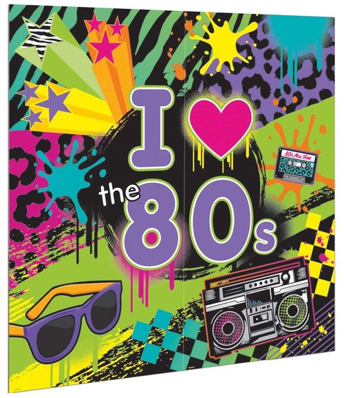 amscan 80's Party Scene Setters Wall Decorating Kit, 65" x 32 1/2"