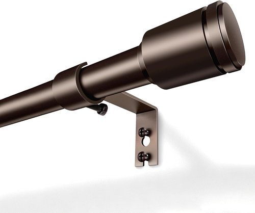 Adjustable Bronze Curtain Rods by [Brand Name] | 30-45 Inch for 30-39 Inch Windows | 2 Pack
