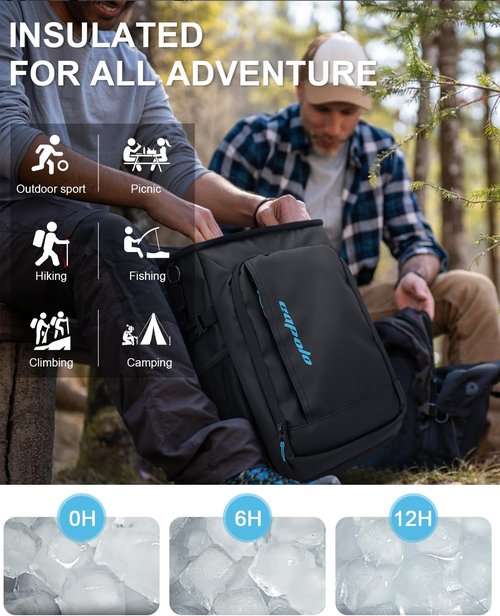 Capolo Cooler Backpack - Insulated Waterproof Lunch Bag for 36/45 Cans | Leak-Proof Soft Cooler for Camping & Beach
