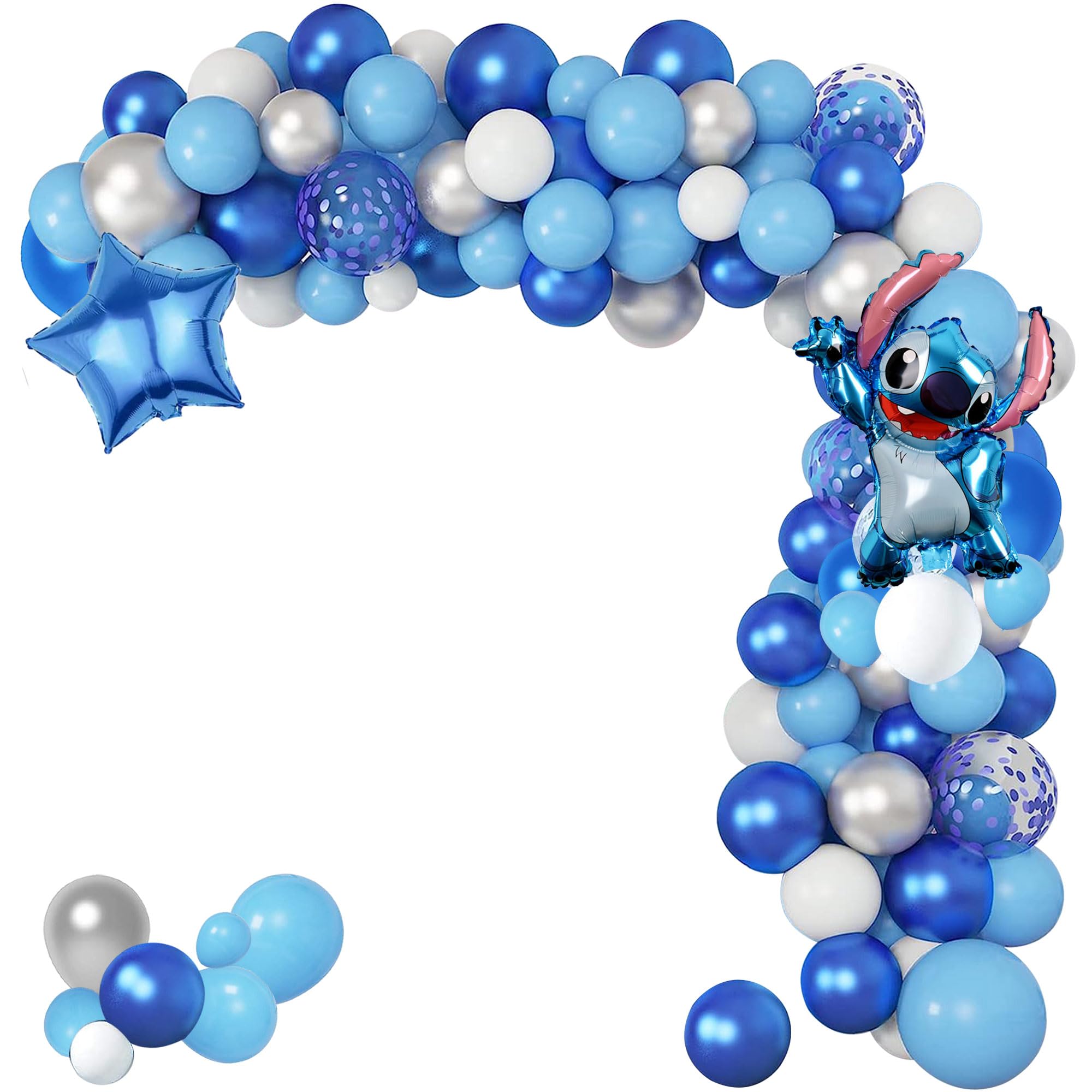 Cartoon Birthday Decorations, Blue Balloons Arch Kit, Theme Party Decorations Supplies for Theme Birthday Decoration