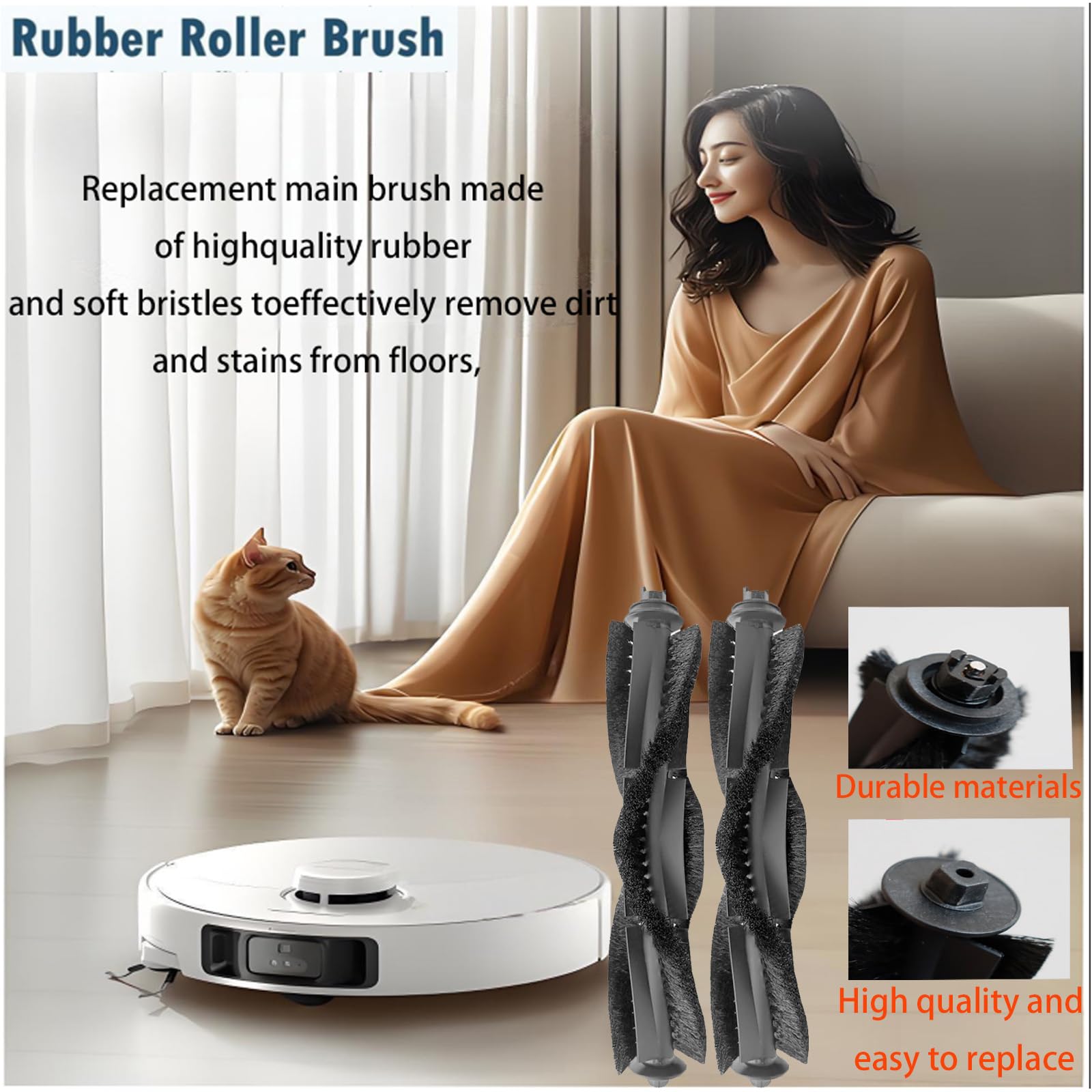Replacement Parts Accessories for Tapo RV30 Max Plus / RV30 Max / RV20 Max Plus/RV20 Max Robot Vacuum,parts Include 1 Main Brushes 4 Side Brushes 3 Mop Pads 3 Filters 3 Dust Bags Attachments