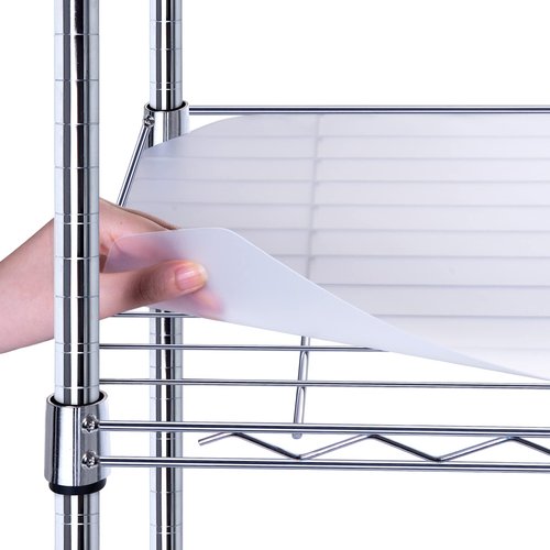 BRIAN & DANY Wire Shelf Liner 24" X 48", Heavy Duty Shelf Liners for Wire Shelving, Waterproof Protector Mats, Set of 4, Transparent